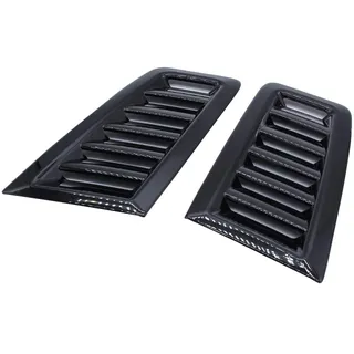 TAKPART 2 Stück Lufteinlass Schaufel Motorhauben-Vent-Scoop-Vent-Abdeckung Bonnet Vent Schwarz glänzendes Finish für RS Focus MK2