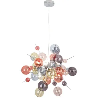 Pendelleuchten - Pendelleuchte "EXPLOSION" pastellfarben Ø: 65cm, Hängelampe im Modern Style, aus Metall und Glas in multicolor, 193 cm hoch, Ø 65 cm, G9-Fassung - Bunt