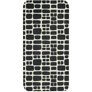 OnlyWow Badematte Modern - Bio - Schwarz Badteppich 60x120 cm , Anthrazit , Textil , Füllung: Polyurethan (Pur) , Rechteckig , 60x120 cm , Heimtextilien, Badtextilien, Badematten