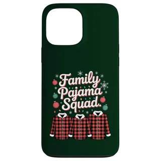 Hülle für iPhone 13 Pro Max Familien-Pyjama Squad Weihnachten passend