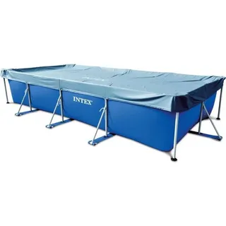 Intex Pool Abdeckung für Rechteckige Frame Pools, 450 x 220 cm, 160 Micron, PVC Vinyl, Blau