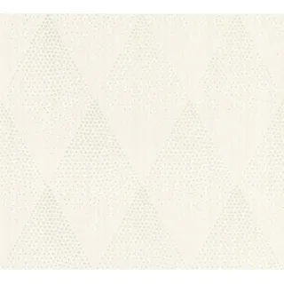 AS-Creation Vliestapete New Walls Punkte Dreieckmuster Glänzend Weiß Silber FSC®