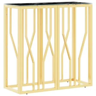 vidaXL Konsolentisch Golden 70x30x70 cm Edelstahl und Glas