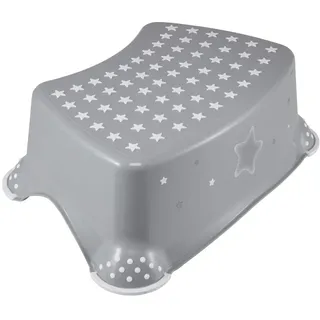 KEEEPER Stars Tritthocker, Ab ca. 3 bis ca. 14 Jahren, Anti-Rutsch-Funktion, Tomek, Grau