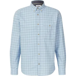 s.Oliver Regular Fit: Karo-Hemd aus Baumwolle mit Button-Down-Kragen