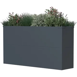 Westmann Pflanzkübel Talus Metall L 25 cm x 100 cm x 52 cm Anthrazit