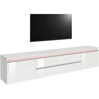 Home Affaire Magic Lowboard 240×40×55 cm Weiß Holz, Metall, Holzwerkstoff