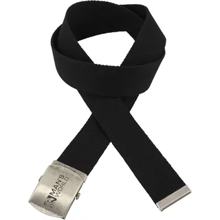 Stoffgürtel MAN'S WORLD, Herren, Gr. 11,5, schwarz, Web, Materialmix, unifarben, Gürtel Stoffgürtel, aus Textilband im zeitlosen Design - NEUE FARBE im used Look