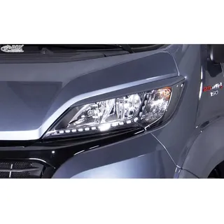 RDX Racedesign Scheinwerferblenden kompatibel mit Citroën Jumper & Fiat Ducato & Peugeot Boxer 2014- / Opel Movano 2021- / Toyota Proace Max 2024- (ABS), Unlackiert