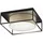 Carre 1 eckig Schwarz/Metall/Glas 60 cm