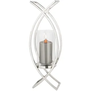 Fink Windlicht MADDOX Edelstahl/Glas Silber