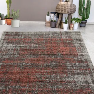 Andiamo Teppich »Campos« rechteckig 10 mm Höhe Kurzflor, modernes Design, Wohnzimmer, orange