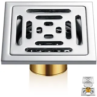LINTRA Haarfänger Abflusssieb Dusche, Edelstahl Haarsieb Waschbecken, Abflusssieb Haarsieb Badewanne, Bodenablauf für Waschbecken, Badezimmer, Badewanne, Küche (100mm * 100mm)