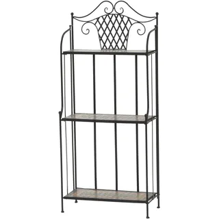 Siena Garden Regal Prato 63 cm x 29 cm x 142 cm Schwarz Mosaik