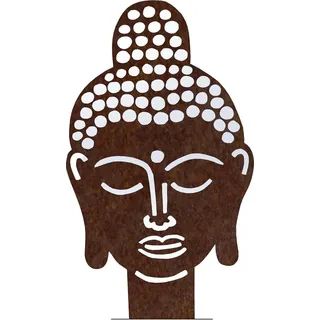 CORGARDEN Gartendekoration Buddha 70 x 42 cm, Cortenstahl CORGARDEN 1062