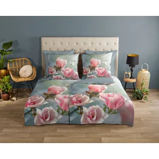 Good Morning Close Blumen Mehrfarbig 200 x 200 cm + 2 x 80 x 80 cm