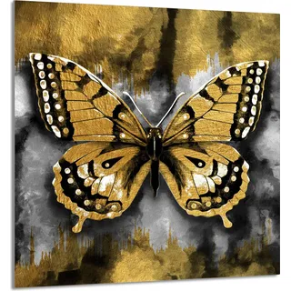 GLASPLATTE FÜR KÜCHE 60x65 Schmetterling