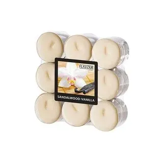 FLAVOUR by GALA Teelichter elfenbein Sandelwood-Vanilla, 18 St.