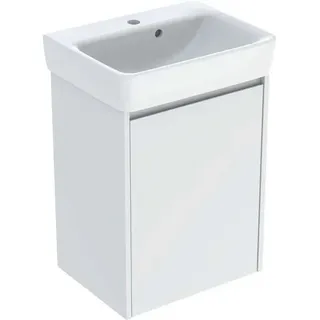 Geberit Renova Plan Set Handwaschbecken mit Unterschrank, 1 Tür, 50x69,7x38cm, 504.035.00.1, Farbe: weiß / lackiert seidenmatt