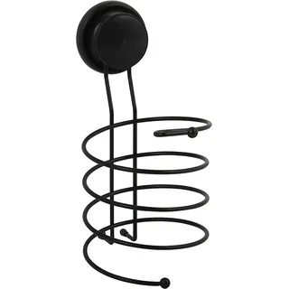 MSV Haartrocknerhalter Mega Ventouses Stahl 12,5 cm x 24,5 cm x 24 cm Schwarz