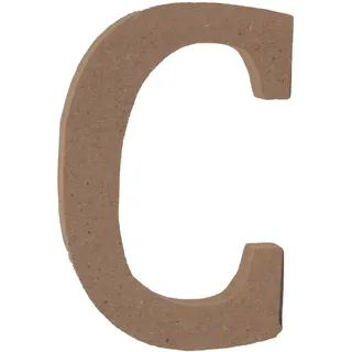 Bastelbuchstabe C Holzbuchstabe zum basteln Buchstabe aus Holz - Braun