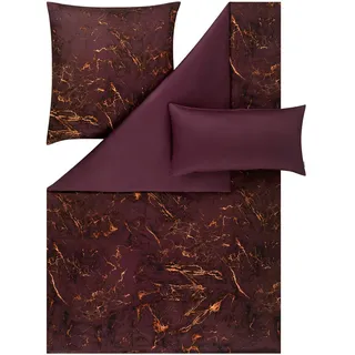 Estella Bettwäsche Raphael 135 x 200 cm Satin Rot Bordeaux