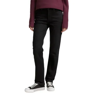 Tom Tailor Damen 1047852 TTELVA Straight Jeans, 10240-Black Denim, 31W / 30L