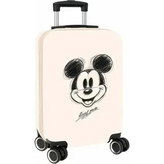 Safta Mickey Mouse Baby Koffer auf Rollen 34,5x20x55 cm Beige