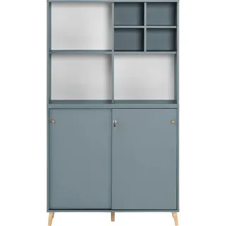 Schildmeyer Büromöbel-Set »Serie 500« bestehend aus 1 Regal, 1 Schrank, 1 Regalkreuz, blau