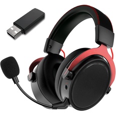 GameXtrem kabelloses Gaming-Headset, GeräuschunterdrückungundMikrofontechnologie, Wireless Gaming-Headset 7.1 Surround Sound, Memory-Foam-Polsterung, Compatible with PC, PS4, PS5.