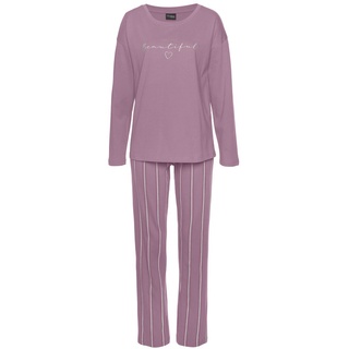 VIVANCE DREAMS Damen Pyjama mauve gestreift Gr.32/34