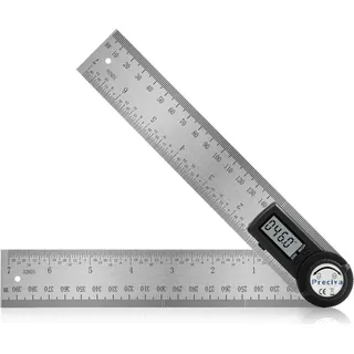 Digitaler Preciva Winkelmesser mit Feststellfunktion - Edelstahl Lineal - 400 mm