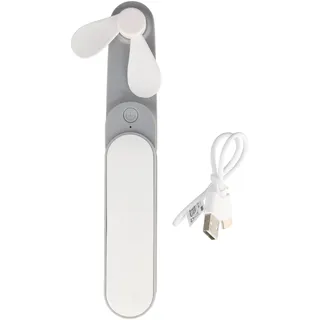 Wiederaufladbarer Handventilator mit USB-C Anschluss, klappbar, weiß