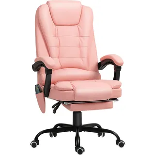 Vinsetto Chefsessel Kunstleder Rosa