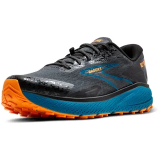 Brooks Herren Divide 5 Sneaker, Ebony Mosaic Blue Orange, 43