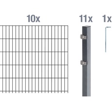 Bild von Doppelstabmatten Set 1,4 x 20 m anthrazit