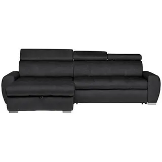 Stylife Ecksofa , Graphitfarben , Textil , seitenverkehrt montierbar, L-Form , 276x173 cm , Stoffauswahl, Liegefunktion, Schlafen auf Sitzhöhe, Hocker erhältlich, Rücken echt , Wohnzimmer, Sofas & Couches, Wohnlandschaften, Ecksofas