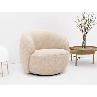 LeGer Home by Lena Gercke Loungesessel »Effie«, mit 360° Drehfunktion, komfortables Sitzen beige