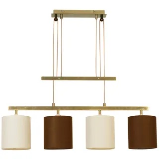 NÄVE Pendelleuchte Tilde 4-flammig Braun-Beige