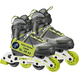 Hudora Inline Skates Mia/Leon - Inliner für Kinder/Jugendliche & Erwachsene in versch. Größen & Farben - Roller Skates bis zu 4 Größen verstellbar - Bequeme & stilvolle Rollerskates