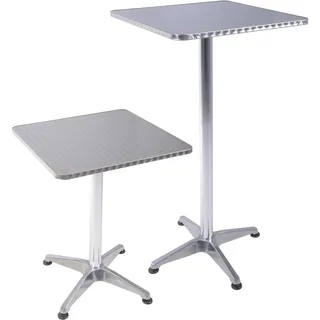 Garden Pleasure Bistro Tisch 60 x 60 x 70 cm silber