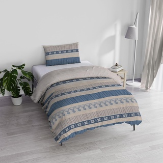 Italian Bed Linen Athena Bettwäsche-Set, 100% Baumwolle, Rudolph Hellblau, Einzelbett