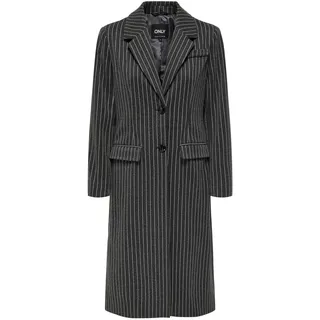 ONLY Damen ONLVERONICA Pinstripe Coat Life OTW Mantel, Grau, XS