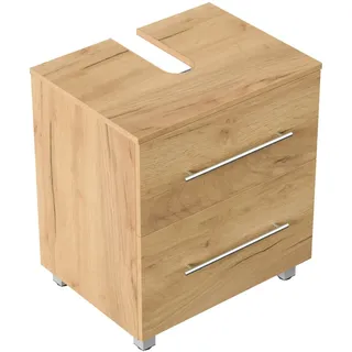 Posseik Waschbeckenunterschrank Mondial 2 Schubladen 55 x 63 x 41,6 cm Eiche Gold