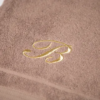 Caleffi Handtuch mit Gästehandtuch aus Baumwolle Bestickt Kaffee - 71323