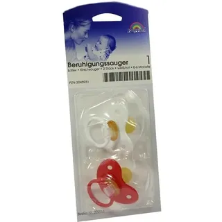 Baby Frank Kirschsauger Latex Gr.1 0-6 Monate weiß/rot