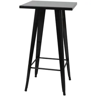 Mendler Stehtisch HWC-A73, Bistrotisch Bartisch, Metall Industriedesign 105x60x60cm - schwarz