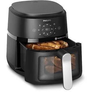 Philips 2000 Series Airfryer NA221/00 schwarz/silber 4,2 L mit Sichtfenster