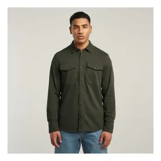 G-Star für Herren. D26765-C784-995 Jersey Shirt Marine Taschen grün (XXL), Lässig, Baumwolle, Langarm