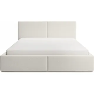 FEDVE Polsterbett Doppelbett Toreira Slim Schlafzimmer Bett Bettkasten 140x200 cm Creme (Anthology 01) - Creme